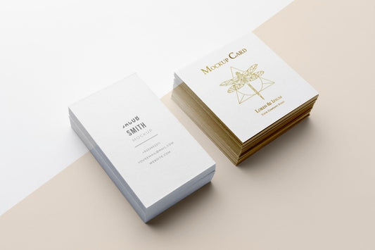 Free High Angle Arrangement Of Mock-Up Business Card Psd