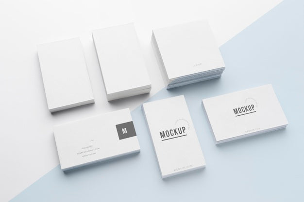 Free High Angle Arrangement Of Mock-Up Business Card Psd
