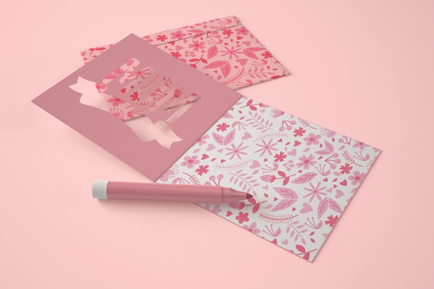 Free High Angle Assortment For Mother'S Day With Card Psd