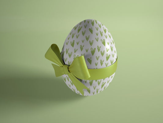 Free High Angle Easter Egg Wrapped Psd