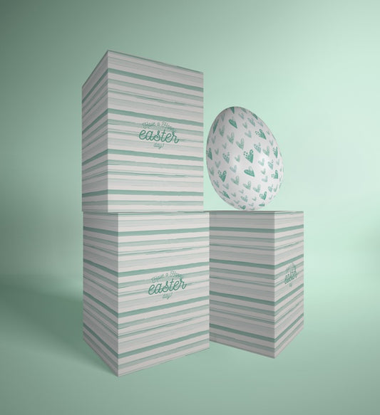 Free High Angle Easter Packaging Concept Psd