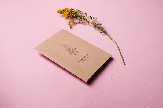 Free High Angle Envelope Design With Flower Psd
