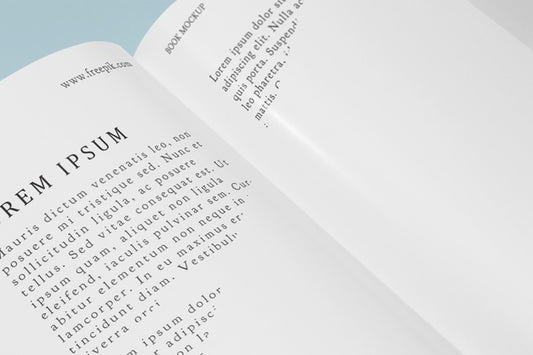 Free High Angle Mock-Up Open Book Psd