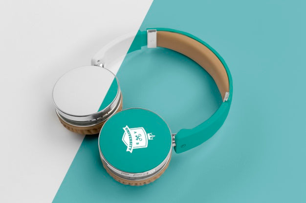 Free High Angle Of Back To School Headphones Psd