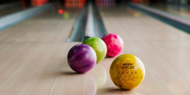 Free High Angle Of Bowling Balls On Lane Psd