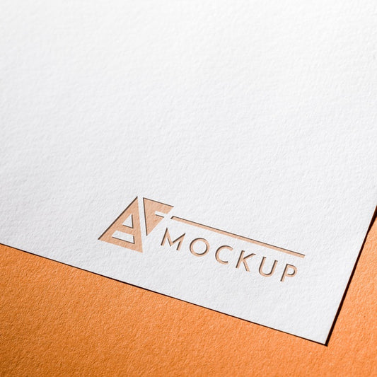 Free High Angle Of Business Mock-Up Card On Coarse Paper Psd