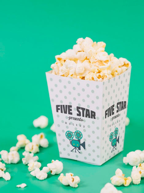 Free High Angle Of Popcorn Cup Psd
