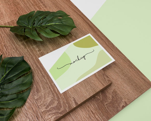 Free High Angle Stationery With Leaves Psd