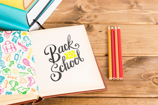 Free High View Back To School With Open Book Psd