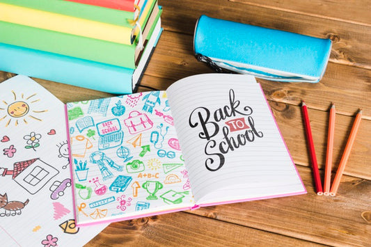 Free High View Back To School With Open Book Psd