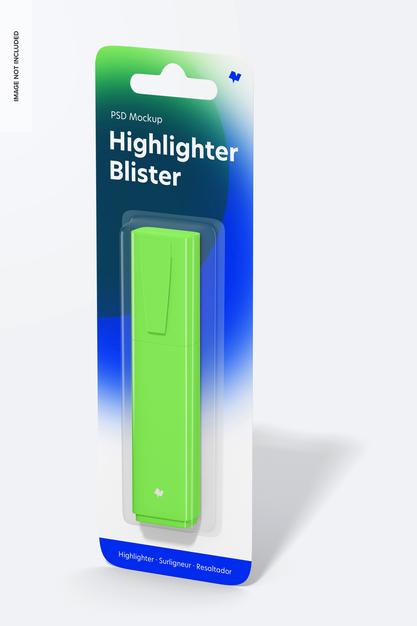 Free Highlighters Blister Mockup Psd