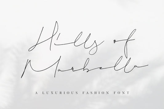 Hills of Marbella - Free Handwritten Script Font