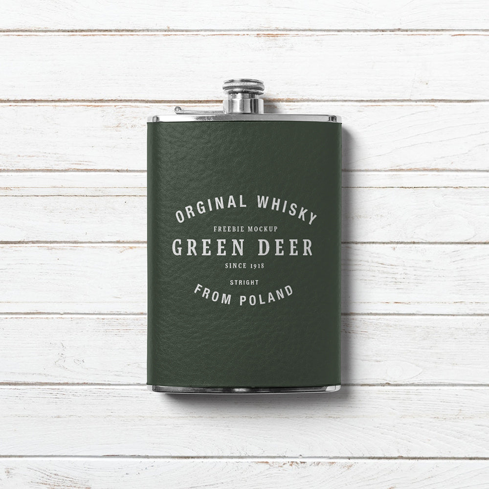 Free Hip Flask Mockup