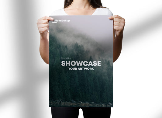 Free Holding A3 Flyer Mockup