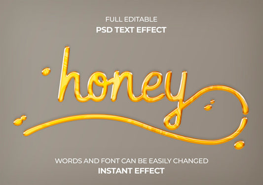 Free Honey Text Effect Psd