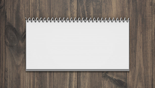 Free Horizontal Calendar Mockup With Wood Psd