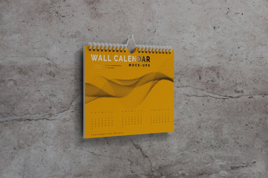 Free Horizontal Wall Calendar Mockup Psd