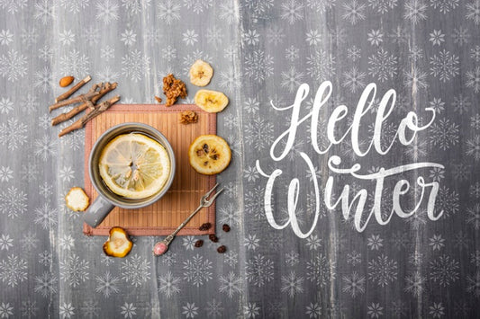 Free Hot Tea Made Of Dried Fruits In Winter Psd
