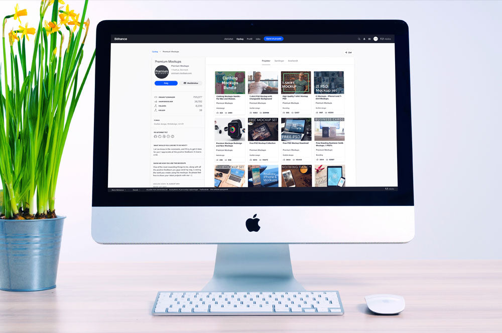 Free Front View of an iMac Display Mockup