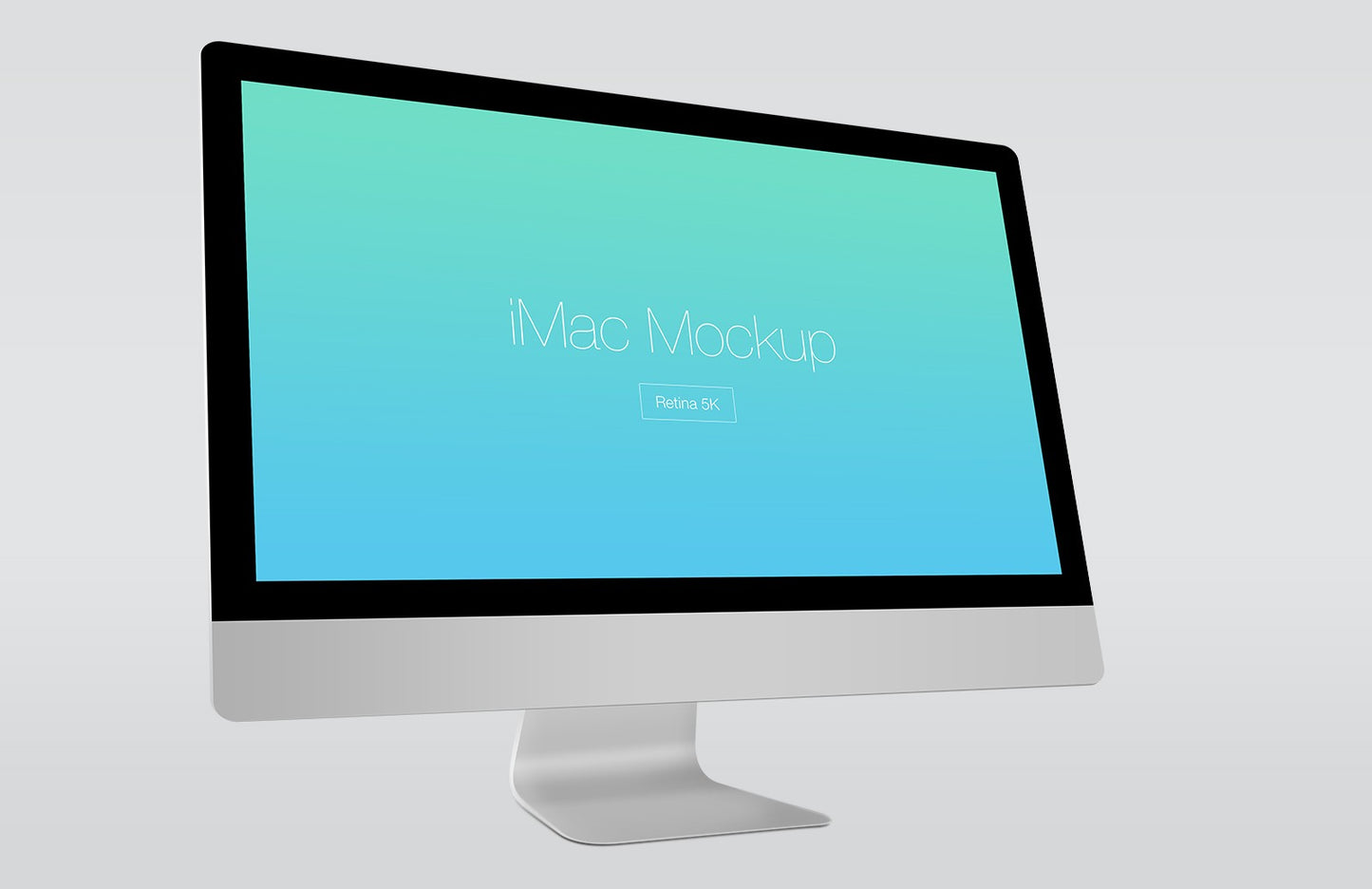 Free iMac Retina 5K PSD Mockup
