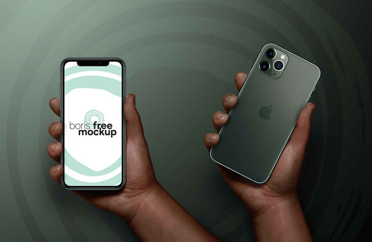 Free iPhone 11 Pro Max Mockup in a Hand