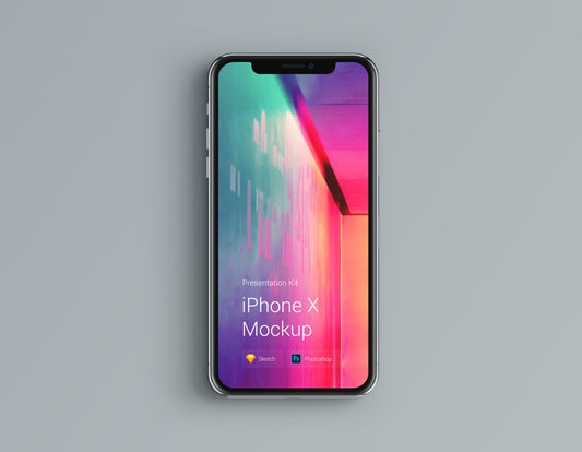Free iPhone X Mockup with Changeable Color