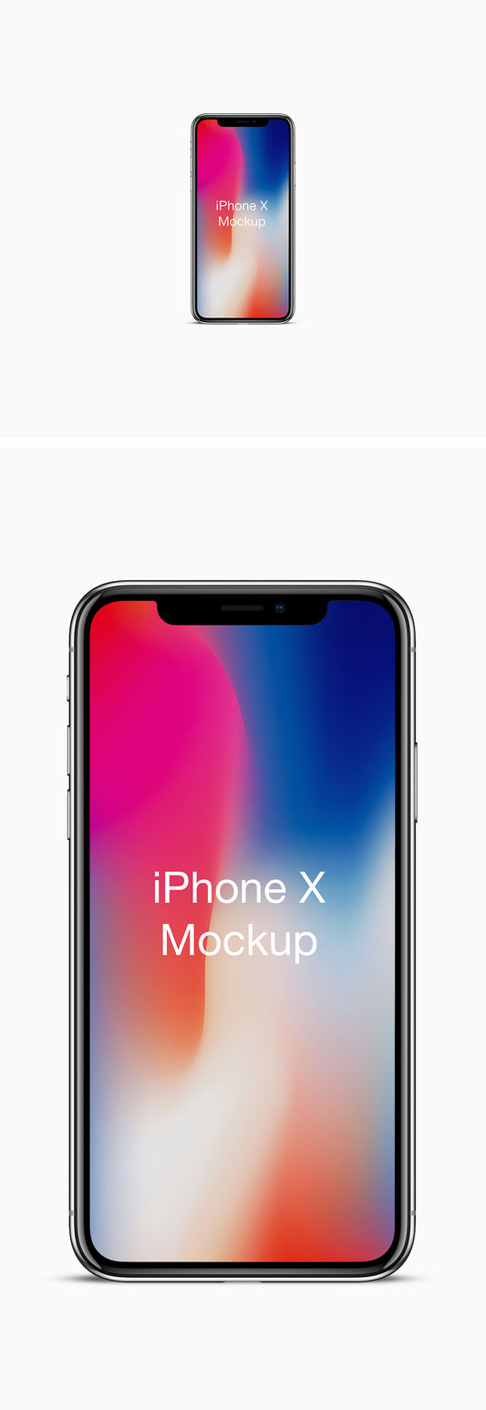 Free iPhone X Mockup PSD Front View