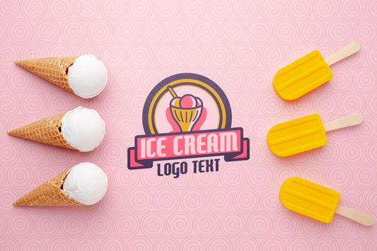 Free Ice Cream Concept Mock-Up Psd
