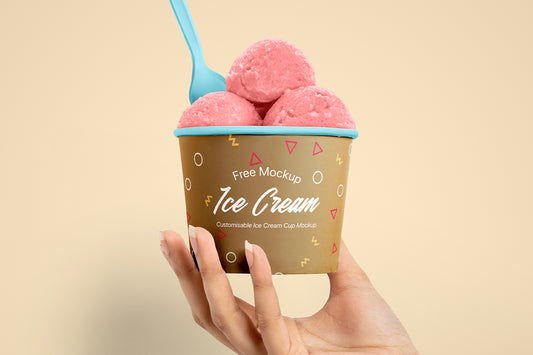 Free Ice Cream Cup Mockup