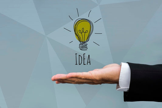 Free Idea With Light Bulb Marketing Innovation Psd