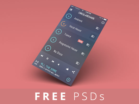 Free FREE PSDs - iGravertical Screen Layers + iOS 7 Screen Converter