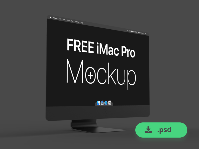 Free iMac Pro Dark Mockup