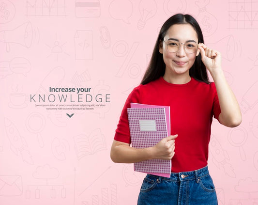 Free Increase Your Knowledge Courses Mock-Up Psd