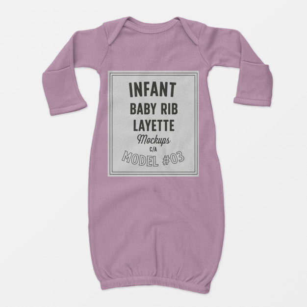 Free Infant Baby Rib Layette Mockup 03 Psd