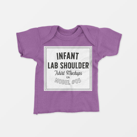 Free Infant Lap Shoulder T-Shirt Mockup 05 Psd