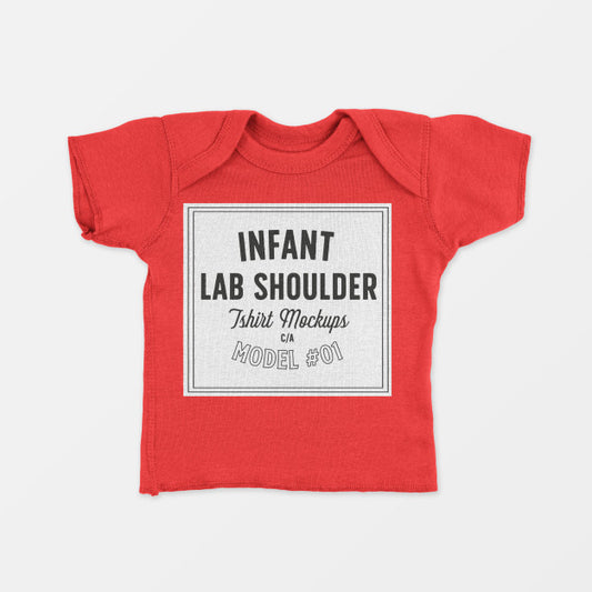 Free Infant Lap Shoulder T-Shirt Mockup Psd