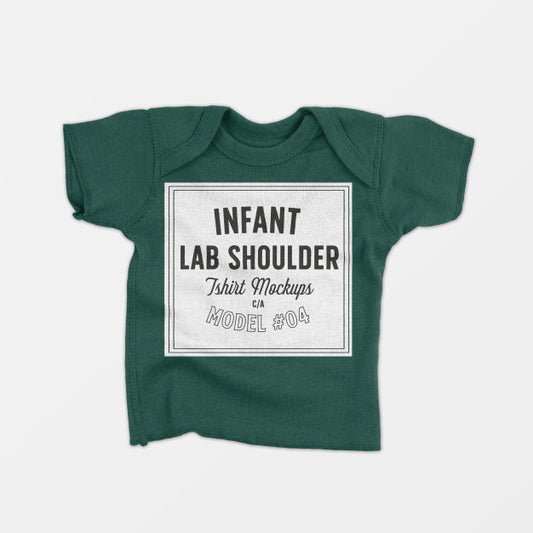 Free Infant Lap Shoulder T-Shirt Mockup Psd