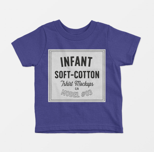 Free Infant Soft Cotton T-Shirts Mockup 03 Psd