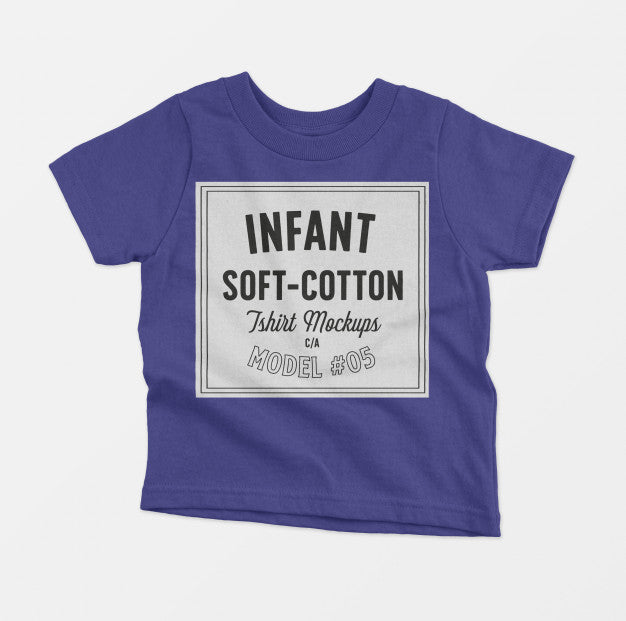 Free Infant Soft Cotton T-Shirts Mockup Psd
