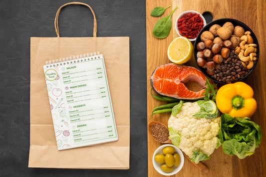 Free Ingredients For A Healthy Diet Lifestyle Psd