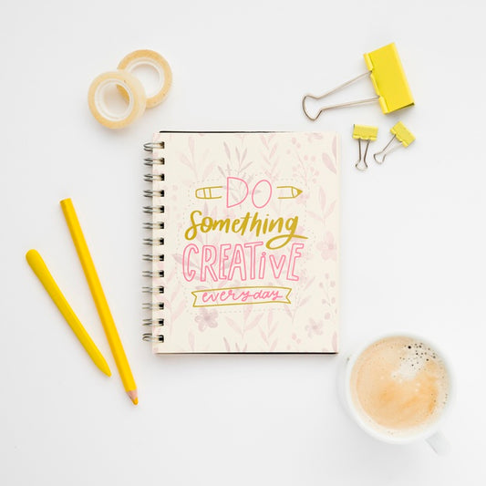Free Inspirational Message On Notebook Psd
