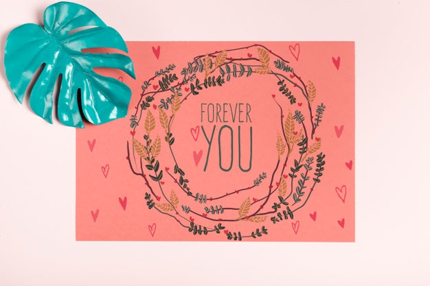 Free Inspirational Quote On Paper With Painted Leaf Psd