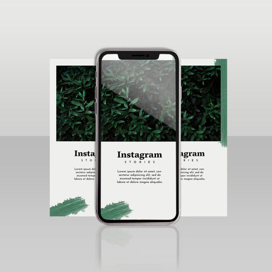 Free Instagram Post Template With Smartphone And Floral Concept Psd