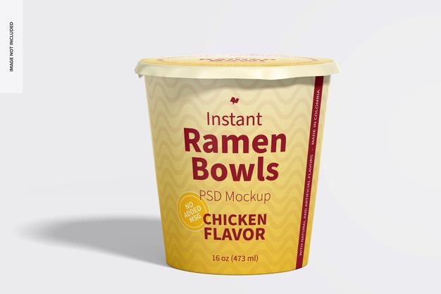 Free Instant Ramen Bowl Mockup Psd