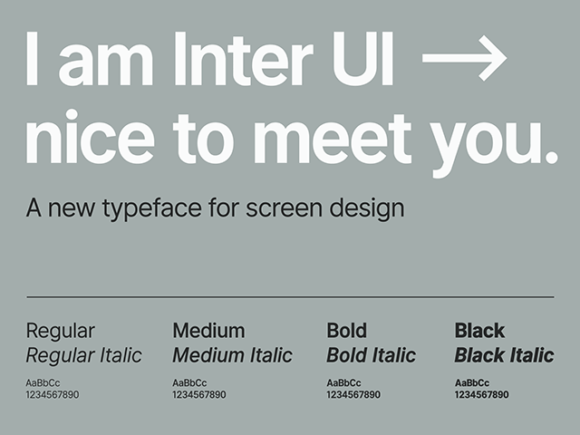Free Inter UI A font highly legible text
