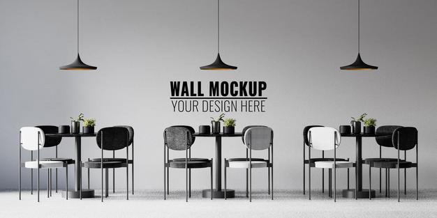 Free Interior Coffee Shop Wall Mockup Psd – CreativeBooster