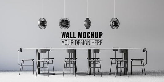 Free Interior Coffee Shop Wall Mockup Psd