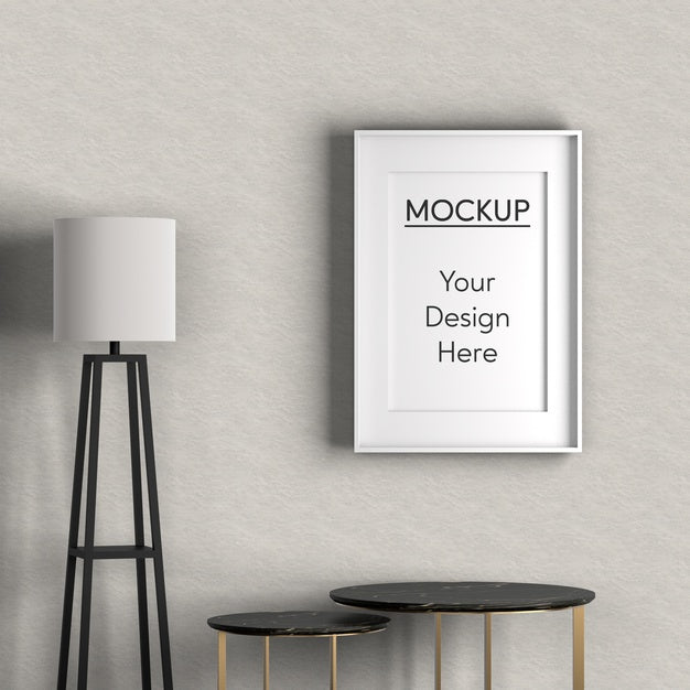 Free Interior Design With Black Tables Psd