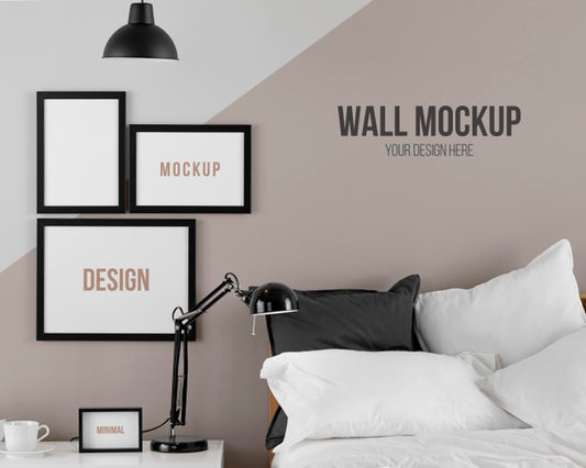 Free Interior Design With Mock-Up Frames Assortment Psd