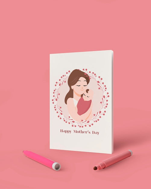 Free International Mother'S Day Celebration Card With Mock-Up Psd
